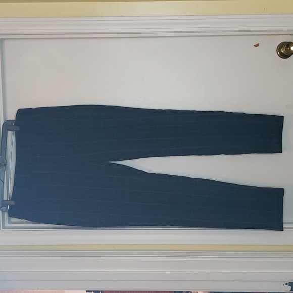 Kim Rogers Pants Size 12 Navy with wide checked pattern - Picture 2 of 5